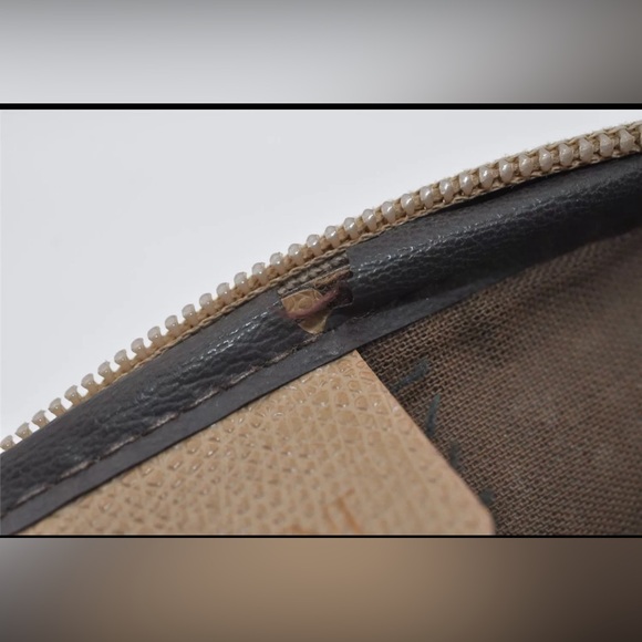 YVES SAINT LAURENT Clutch Hand Bag Purse PVC Leather Gray 2289I - Picture 11 of 15